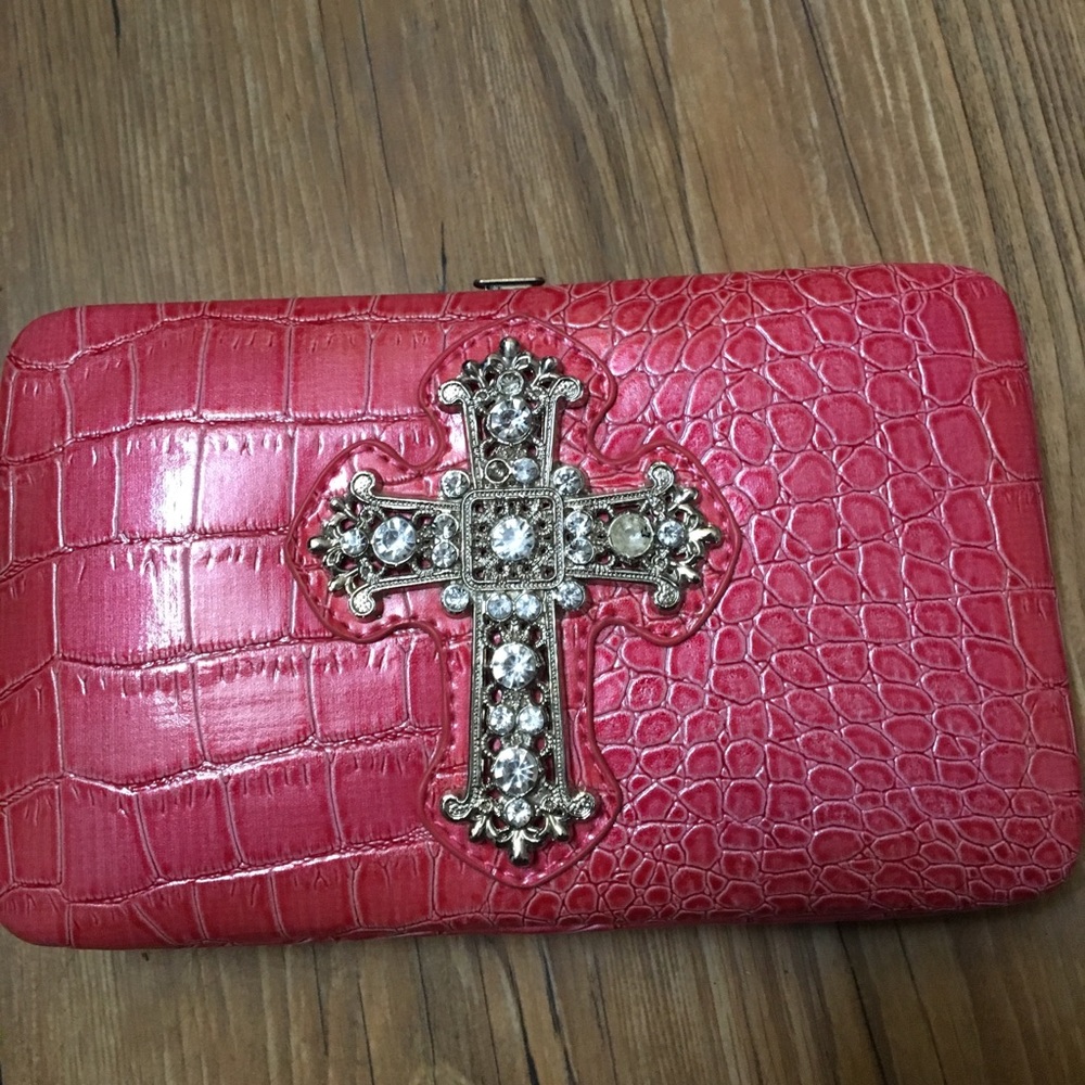Pink clutch/ wallet